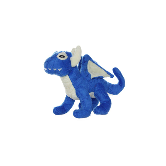 Mighty Jr Dragon - Blue, Plush, Squeaky Dog Toy