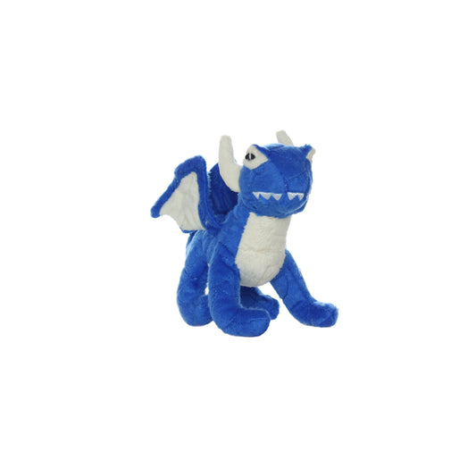 Mighty Jr Dragon - Blue, Plush, Squeaky Dog Toy