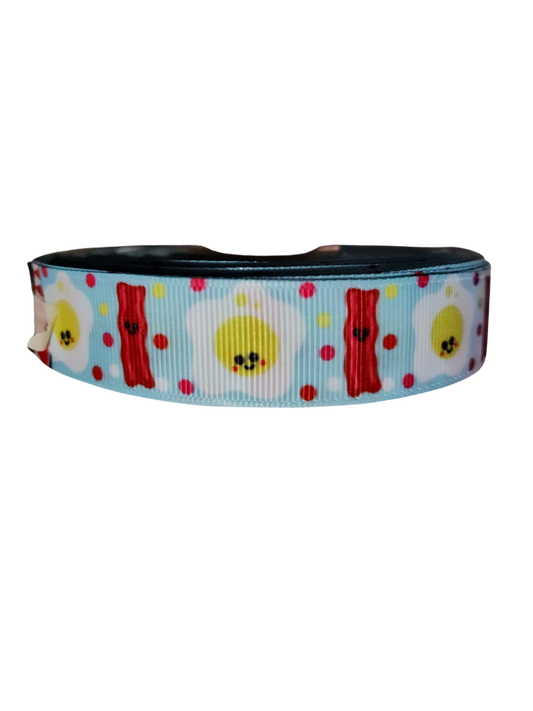 Bacon & Eggs Nylon Dog Collar