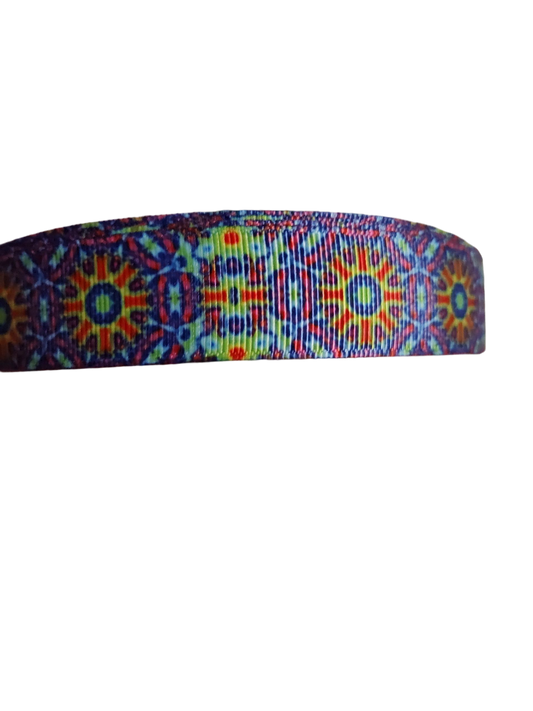 Mandala Tie-Dye Nylon Dog Collar