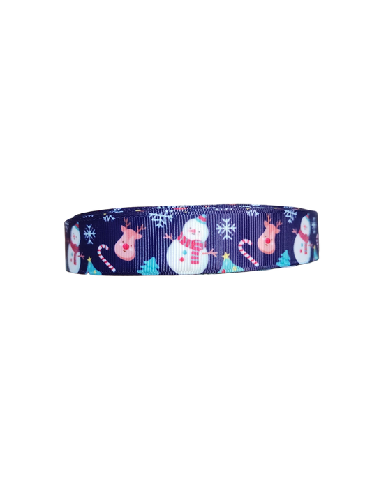 Snowmen & Reindeer Nylon Dog Collar, Leash